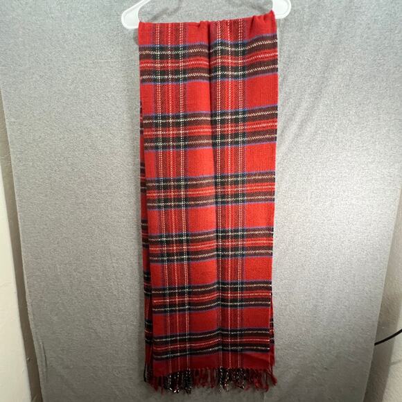 Abercrombie & Fitch Plaid Scarves & Wraps Red Multi Color - Picture 1 of 4